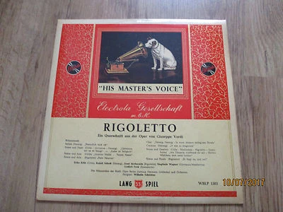 Vinyl10  Rigoletto Ein Querschnitt aus der Oper von Giuseppe Verdi German 1955 - Bild 1 von 4