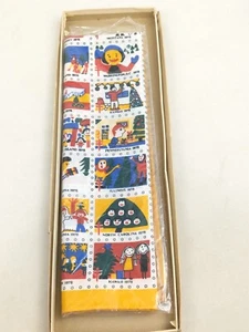 Vintage 1978 Scarf US 50 States Stamps Christmas Theme American Lung Association - Picture 1 of 13