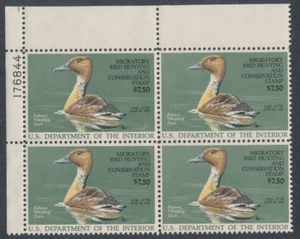 RW53 • 1986 DUCK STAMP • VG, MINT, ORIGINAL GUM, NH PLATE BLOCK $7.50 VALUE - Picture 1 of 1