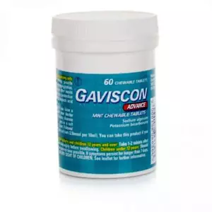 Gaviscon Advance Chewable Tablet - 60 For Indigestion,Acid,Heartburn,mint - Picture 1 of 7