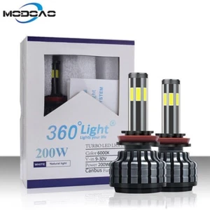 2Pcs Car 6 Sides LED Headlights Bulb H4 H1 H3 H7 H11 H8 H9 880 881 9005/HB3 9012 - Bild 1 von 24