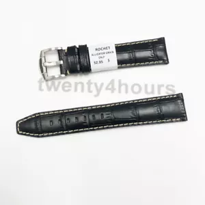 ZRC No 559 Alligator Grain Leather Watch Band in 20mm: Black, Brown or Tan - Picture 1 of 6
