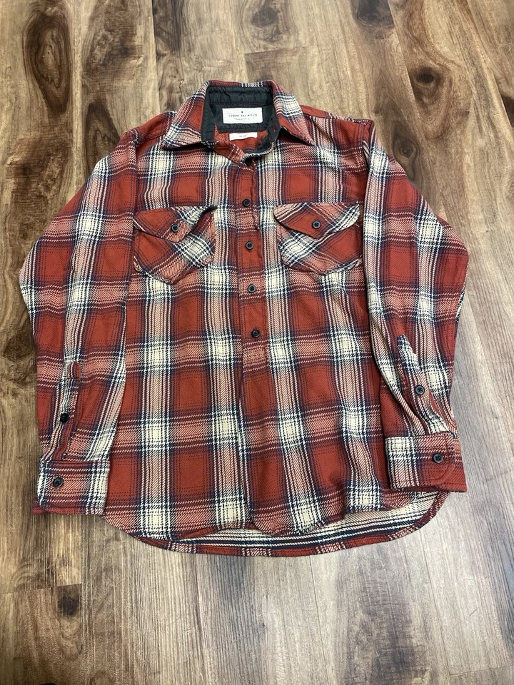 Camisa de franela roja a cuadros Imogene + Willie Ellie para mujer XS algodón hecha en EE. UU. Foto 1 de 4