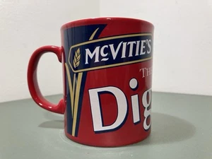 Red McVities Original Digestive Biscuit Mug Cup Staffordshire England Vintage  - Picture 1 of 7