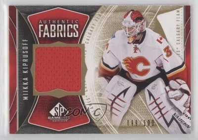 2009-10 SP Game Used Edition Authentic Fabrics Gold /100 Miikka Kiprusoff #AF-MK - Image 1 of 2