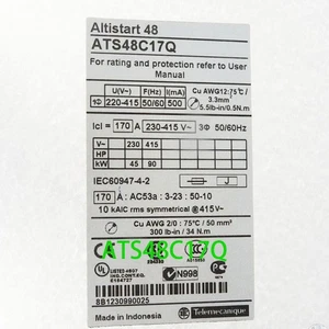 Schneide Original manufacturer PLC module ATS48C17Q Soft Starter Fully Tested - Picture 1 of 3