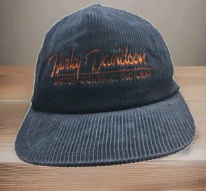 Seltene Vintage Cord Harley Davidson Mütze - Bild 1 von 4