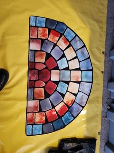 Halbrunde Fußmatte 50×80 cm (20×32 Zoll) - Mosaik / Buntglas Design,... - Bild 1 von 3