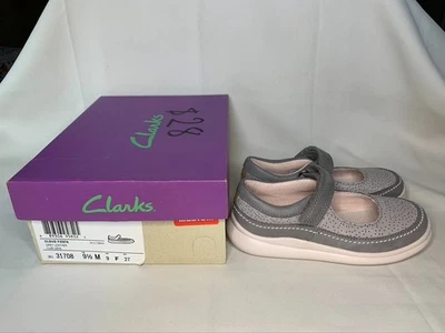 Nuevo Clarks Cloud Fiesta Cuero Gris y Blanco Talla 9.5M 31708 Foto 1 de 4