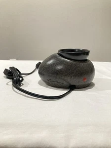 Scaldabagno Elettrico Scentsy Zen Rock Element Pietra Marmo Grigio con Piatto Nero - Foto 1 di 5