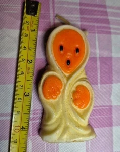 Vintage Gurley Geist Halloween Kerze gruselig Deko Deko Wachs orange - Bild 1 von 11