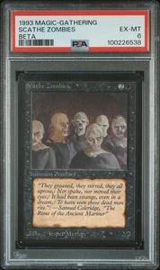 1993 MAGIC THE GATHERING BETA SCATHE ZOMBIES PSA 6 - Picture 1 of 2