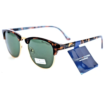 Tommy Hilfiger "Bryan" MP OU107 Cuadrado Club Gafas de Sol Marrón Tortuga Nuevo Foto 1 de 4