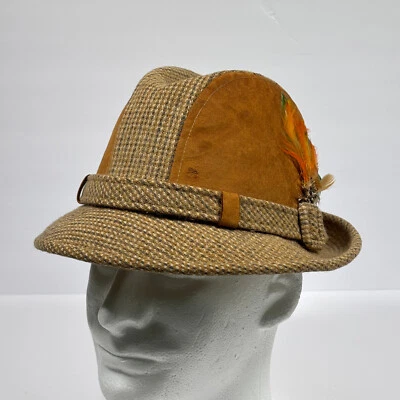 De Colección Dobbs Fifth Avenue Hombres Tweed Fedora Sombrero Lana Suade Rice Setter Talla 7 Foto 1 de 4