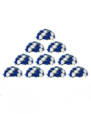 Centros de mesa BLOSMON bola de flores de seda 10 piezas flores artificiales 13,7" Foto 1 de 4