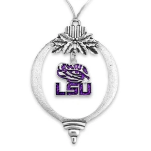 43439 LSU Tigres Brillo Logo Bombilla Adorno de Navidad - Imagen 1 de 1