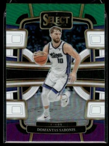 2023-2024 Select GREEN WHITE PURPLE PRIZM Domantas Sabonis #25 KINGS - Picture 1 of 2