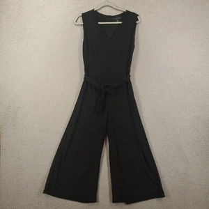 Tahari Jumpsuit Womens 4 Wide Leg Stretchy Belted Zip Back V Neck Lined - Picture 1 of 9