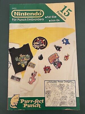 De Colección Nintendo Purr-Fect Punch 15 Patrones Para Punch Bordado Super Mario Bros 2 • 18.43€