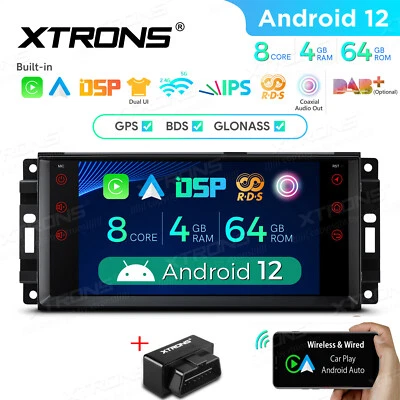 OBD 7" Android 14 8-Core 64G Car Play Stereo GPS 4G WiFi For Jeep Chrysler Dodge - Image 1 of 4
