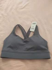 Avia Women's Small Impact Strappy Sports Bra Smoky Gray  - Picture 1 of 6
