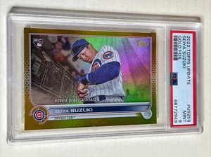 2022 Topps Update PSA 9 Mint Gold Foil #259 Seiya Suzuki Chicago Cubs RC Rookie - Picture 1 of 7
