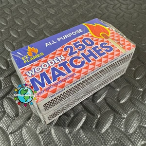 NEW WOODEN KITCHEN MATCHES 500 STRIKE ON BOX BBQ CAMPING HIKING (2 BOXES OF 250) - Picture 1 of 8