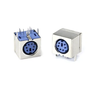 Mini 6Pin Female PCB Mount PS2 Jack Mouse Keyboard Plug Connector (Purple) New - Picture 1 of 4