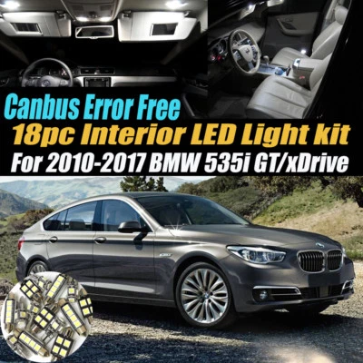 Kit de luces blancas LED interiores 18 piezas sin errores para BMW 535i GT/xDrive 2010-2017  Foto 1 de 4