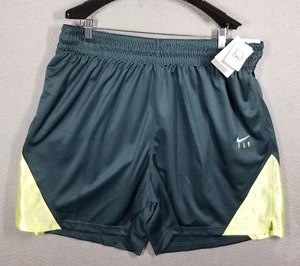 Nike Dri-Fit Women’s Size 2X Fly Basketball Mesh Shorts Green Yellow Loose Gym - Picture 1 of 12