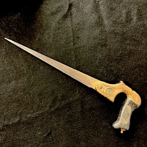 Vintage Henry Disston & Sons Philadelphia Keyhole Hand Saw Two Part Handle 17.5” - Picture 1 of 11