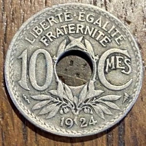 PIECE DE 10 CENTIMES 1924 LINDAUER POISSY (1161) - Picture 1 of 2