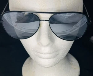 Quay Australia DESI Perkins High Key Mirror Lens Aviator Black Frame Sunglasses - Picture 1 of 18
