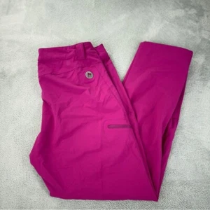 Marmot Women sz 14 (XXL) Pink Wide Leg Snowboard Ski Pants 35 Waist x 30 Length - Picture 1 of 12