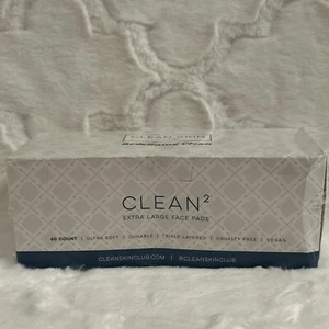 1 60CT Clean2 Skin Club XL Face Pads Ultra Soft Triple Layer. Vegan BCOS - Picture 1 of 3