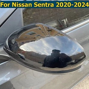 Cubierta de espejo retrovisor lateral tapa de reemplazo lado conductor izquierdo negro para Nissan Sentra 2020-2024 - Imagen 1 de 3