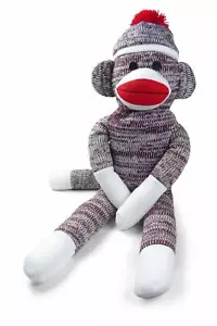 Das Original Sockenaffe, handgestrickt, Plüschmaterial, 20" Zoll - Bild 1 von 3