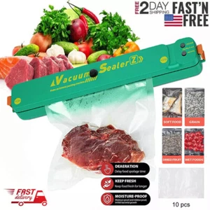 10Pcs Vacuum Sealer Machine Food Preservation Storage Saver 60Kpa with Seal Bag - Picture 1 of 8