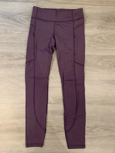 L/12 Athleta Girl Snow Problem Tight Purple - Picture 1 of 11