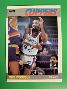 1987-88 Fleer Mike Woodson #128 Los Angeles Clippers - Imagen 1 de 2