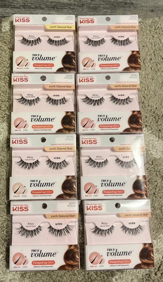 Kiss True Volume Ritzy Natural Black Pumped up Effect Lashes 62583 Ktvl02