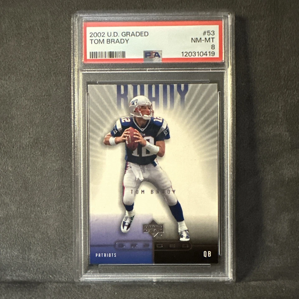 2002 Upper Deck Graded - Tom Brady #53 New England Patriots PSA 8 - Image 1 of 2