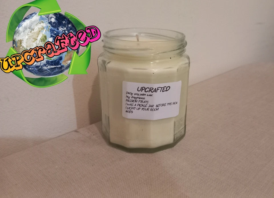 240g Passion Fruit Scented Eco Candle Highly Scented Soy Wax Jar Candle #029 - Image 1 of 1