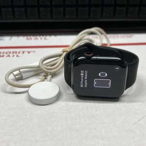 Apple Watch Nike Series 7 45mm Midnight Aluminum Case GPS + Cellular - Unlocked - Zdjęcie 1 z 7