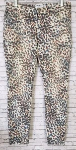 William Rast Animal Print  Ankle Skinny Beige Jeans Junior Size 28 Boho Festival - Picture 1 of 17