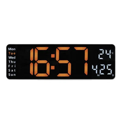 Hama Santa Cruz Funk Wanduhr weiß, Wecker, Temperatur, dimmbar, 32cm - Bild 1 von 3