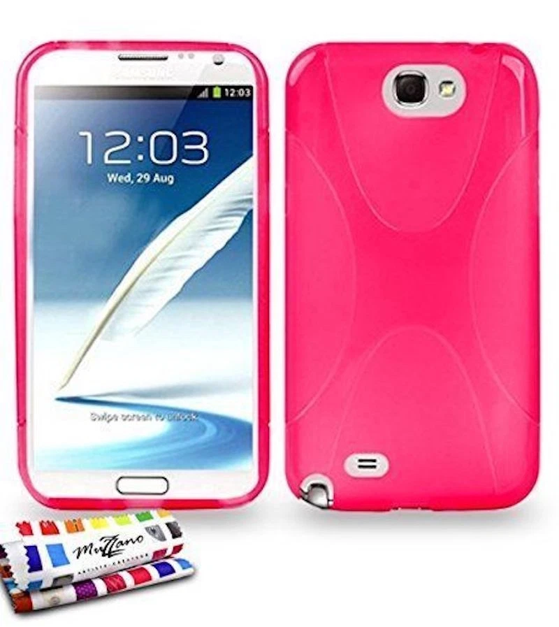 COQUE SAMSUNG GALAXY NOTE 2 - LE X SILICONE ROSE SOUPLE (TPU) - Photo 1/1