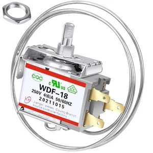 Mini Termostato para Nevera, Montaje con Tornillo de 3 Pines Universal WDF-18 Refrigerador Blanco - Imagen 1 de 2