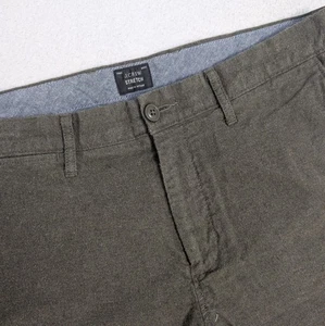 NEW J Crew 484 Slim Pants Mens 33x34 Brushed Twill Stretch Green - Picture 1 of 10