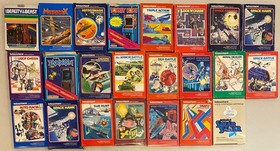 1980s MATTEL INTELLIVISION LOT OF 23 VIDEO GAMES W BOX SOME COMPLETE TRON +